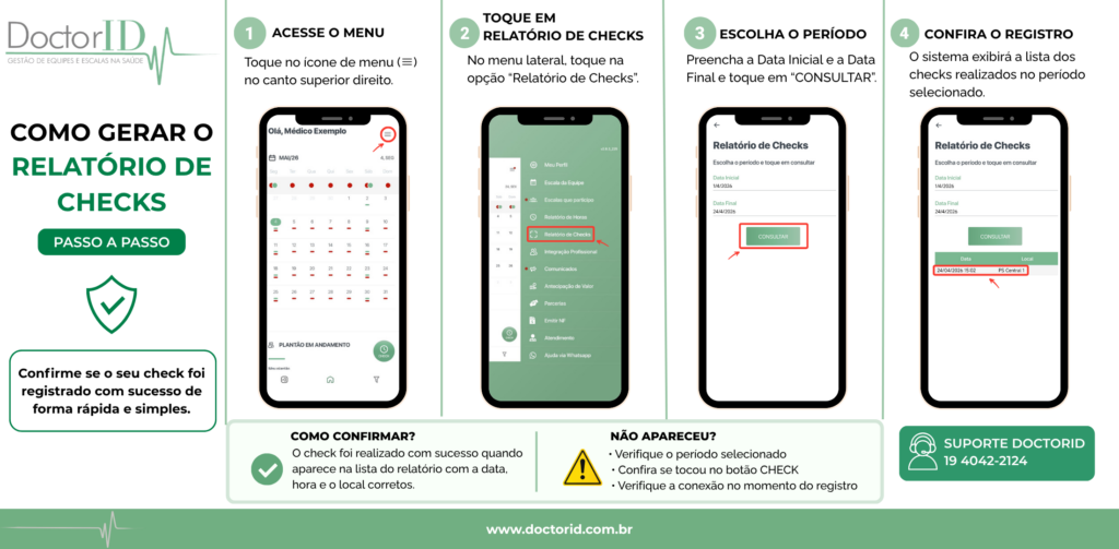 como gerar o relatÓrio de checks