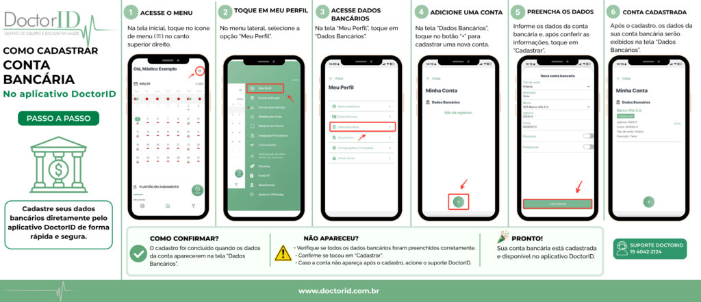 como cadastrar conta bancÁria no aplicativo